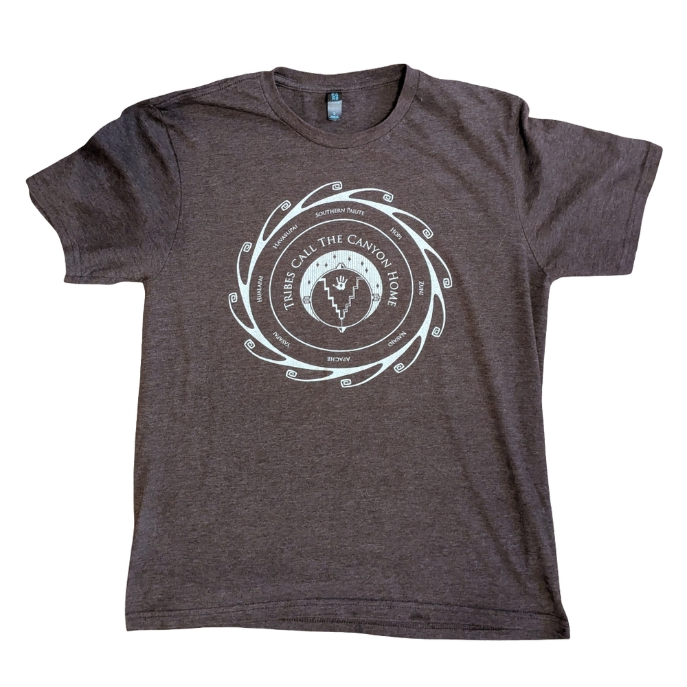 Grand Canyon Native American Medallion T Shirt Brown Short Sleeve Crew S